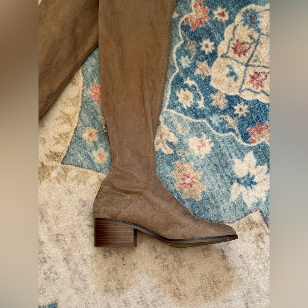 Steve Madden Wolivia suede over the knee boots.